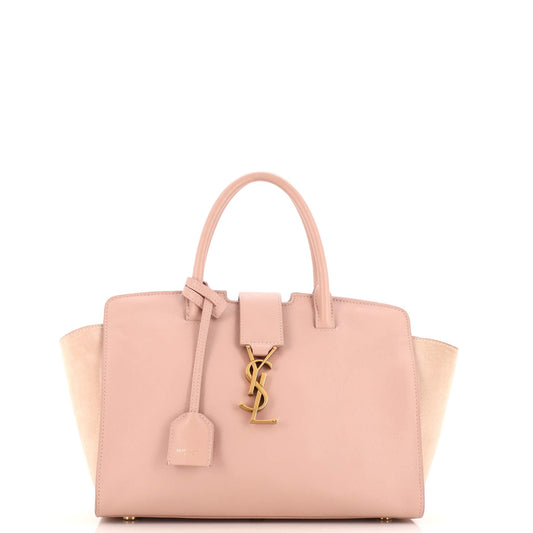 Luxury Saint Laurent Trending 2026 Monogram Cabas Downtown Leather with Suede Baby