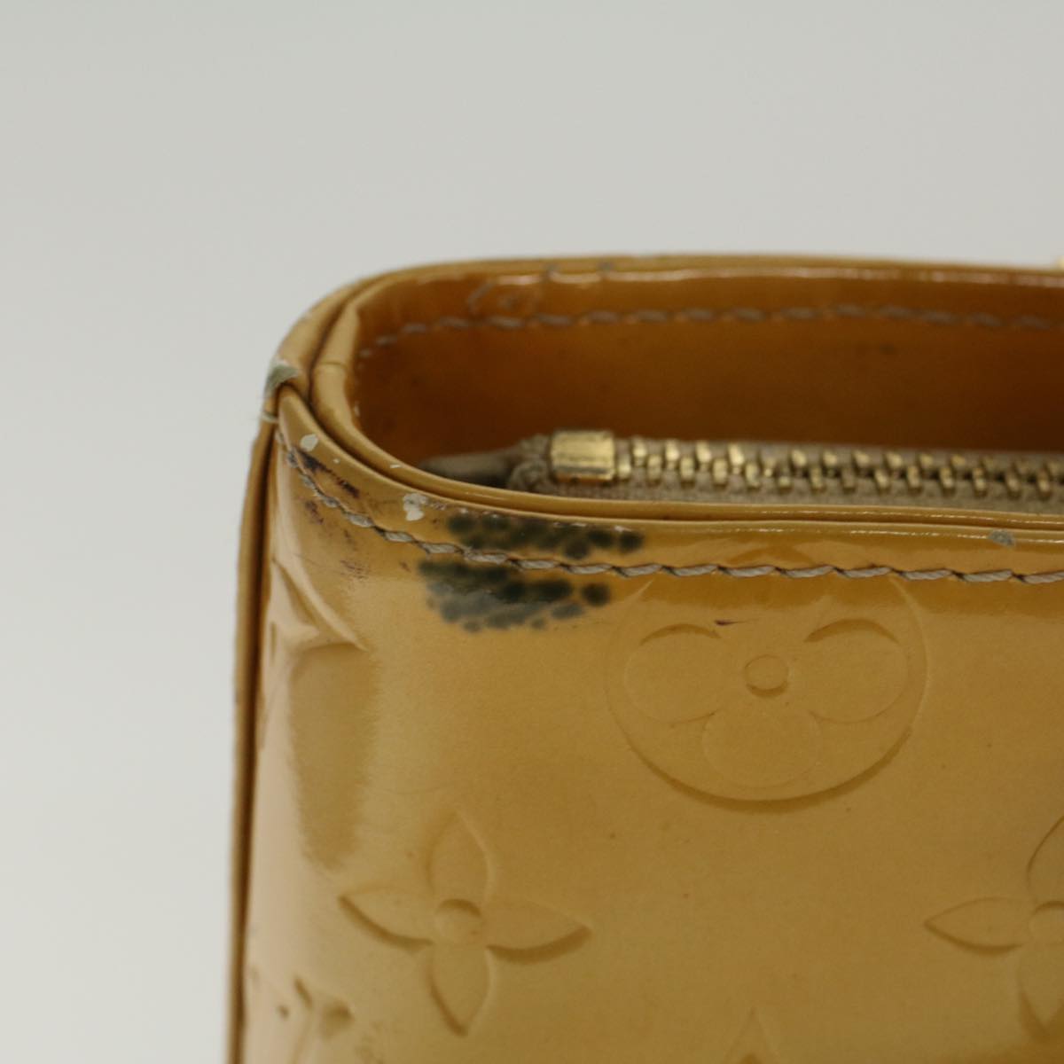 Louis Vuitton Monogram Vernis Houston Hand Bag Jaune LV Auth