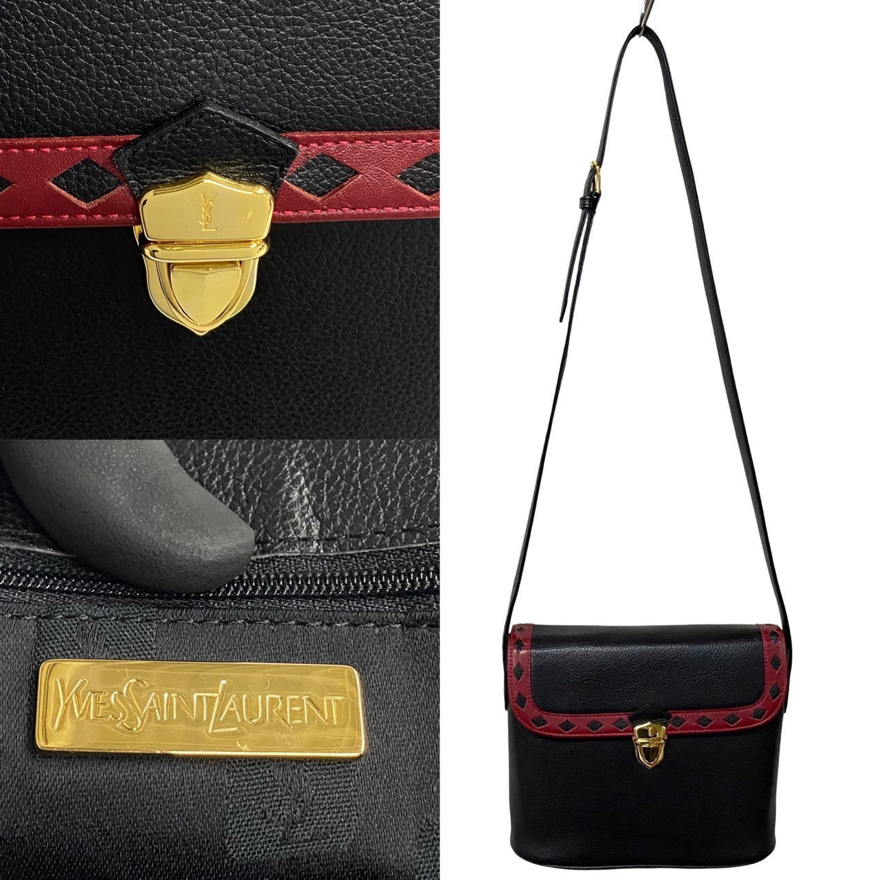 YVES SAINT LAURENT Shoulder Bag leather black Women