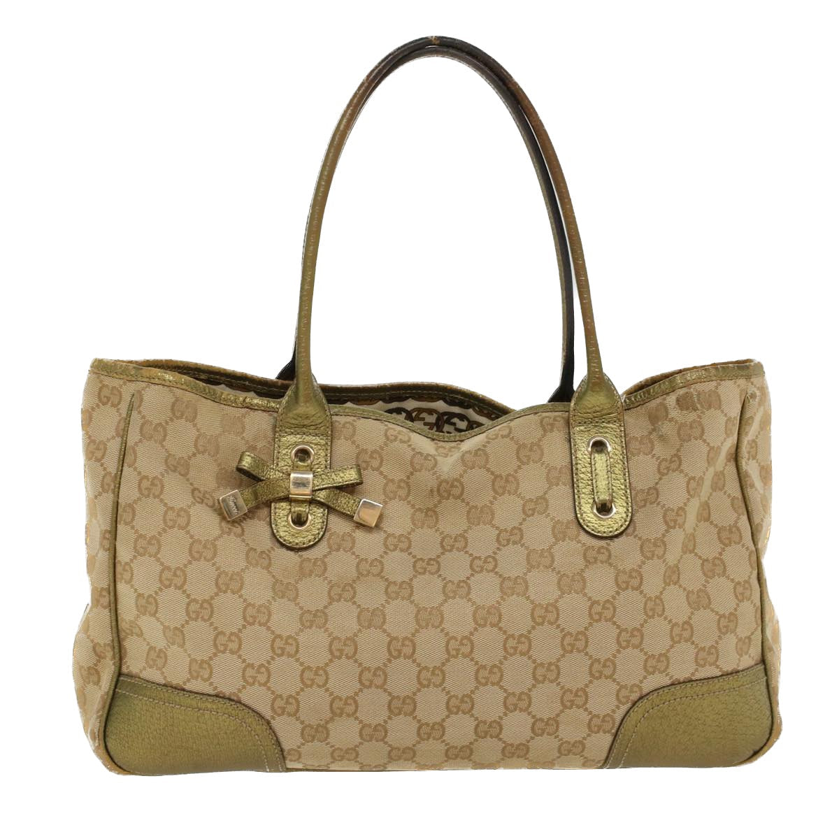 Gucci Leather Canvas Shoulder Bag