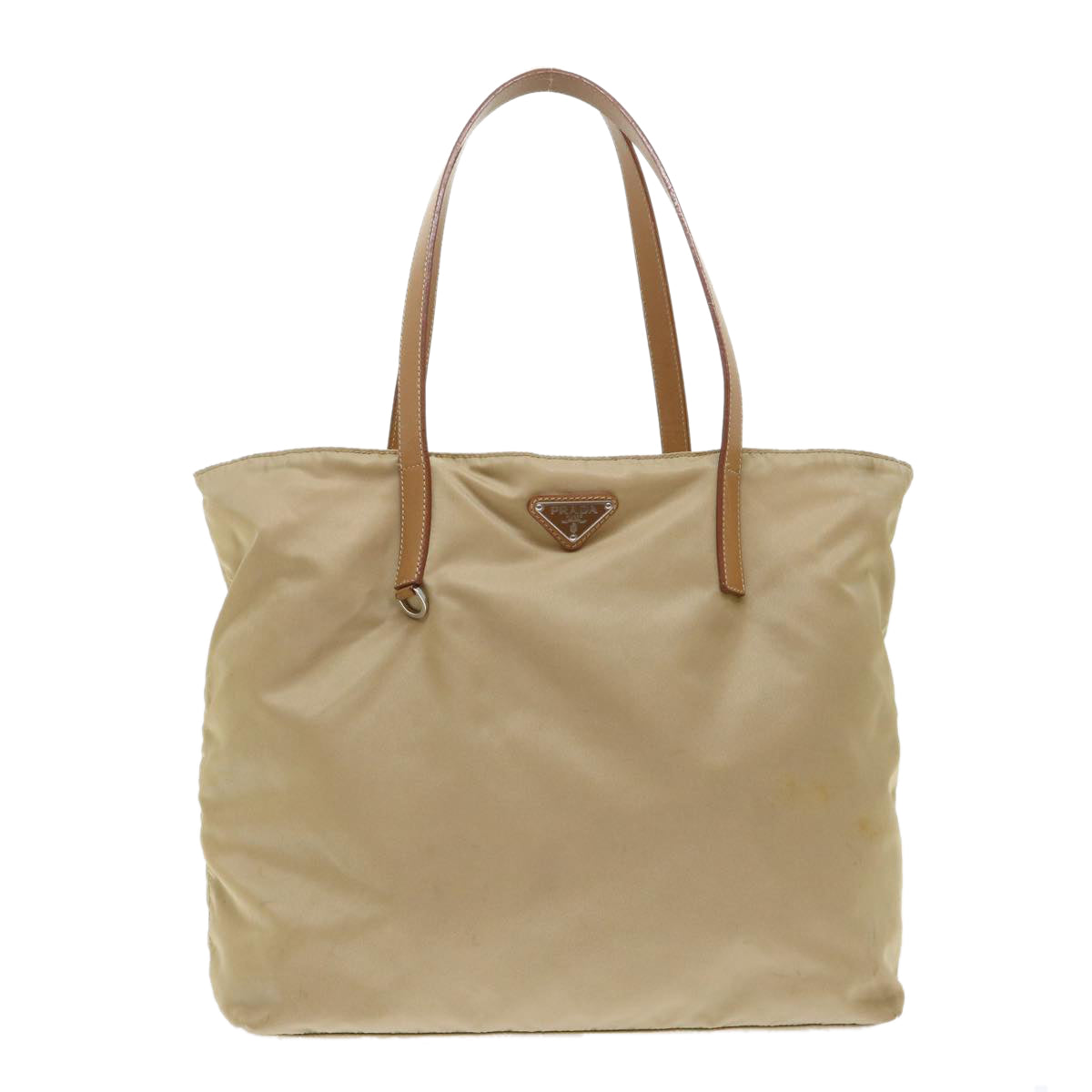PRADA Shoulder Bag Nylon Beige Auth