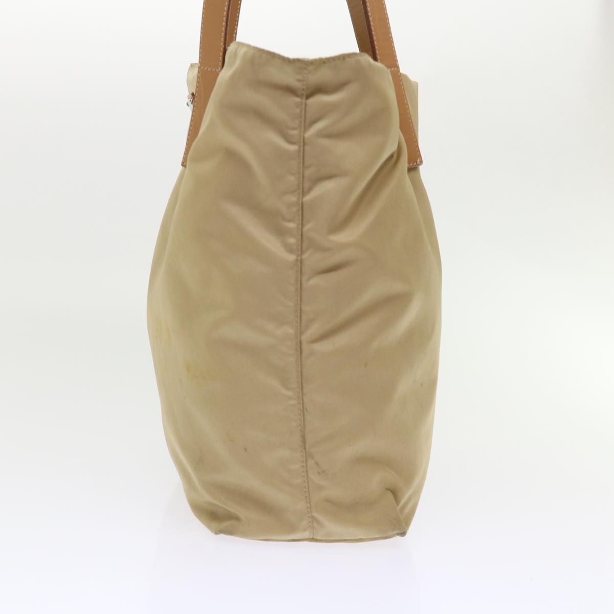 PRADA Shoulder Bag Nylon Beige Auth