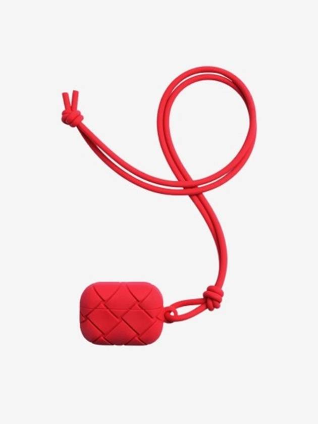 Luxury Bottega Veneta Intrecciato Airpod Pro Case Red