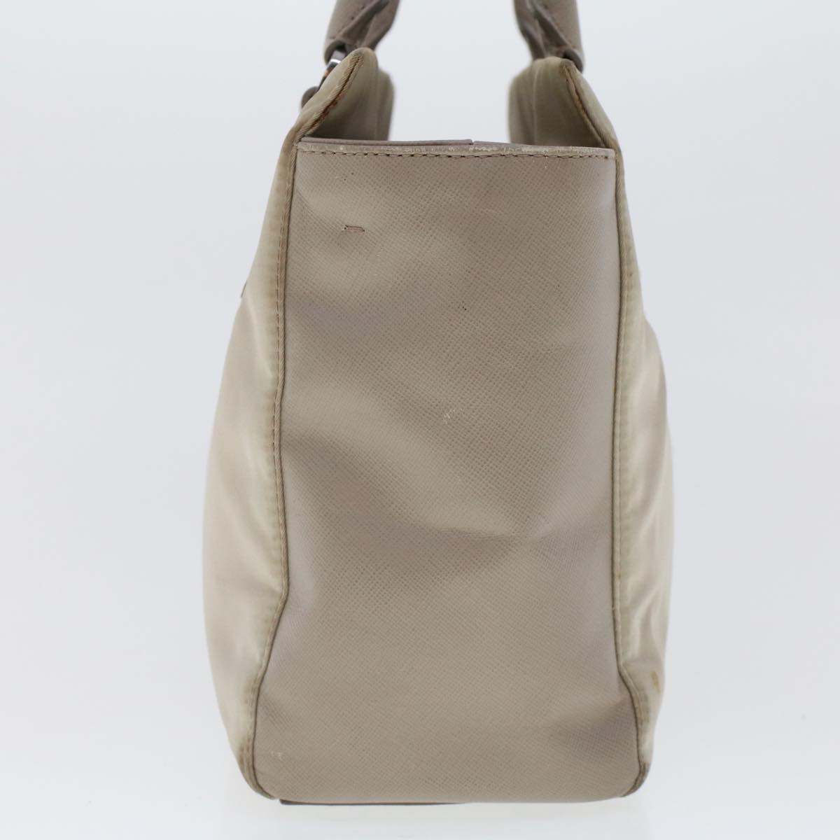 Prada Hand Bag Nylon Leather Gray