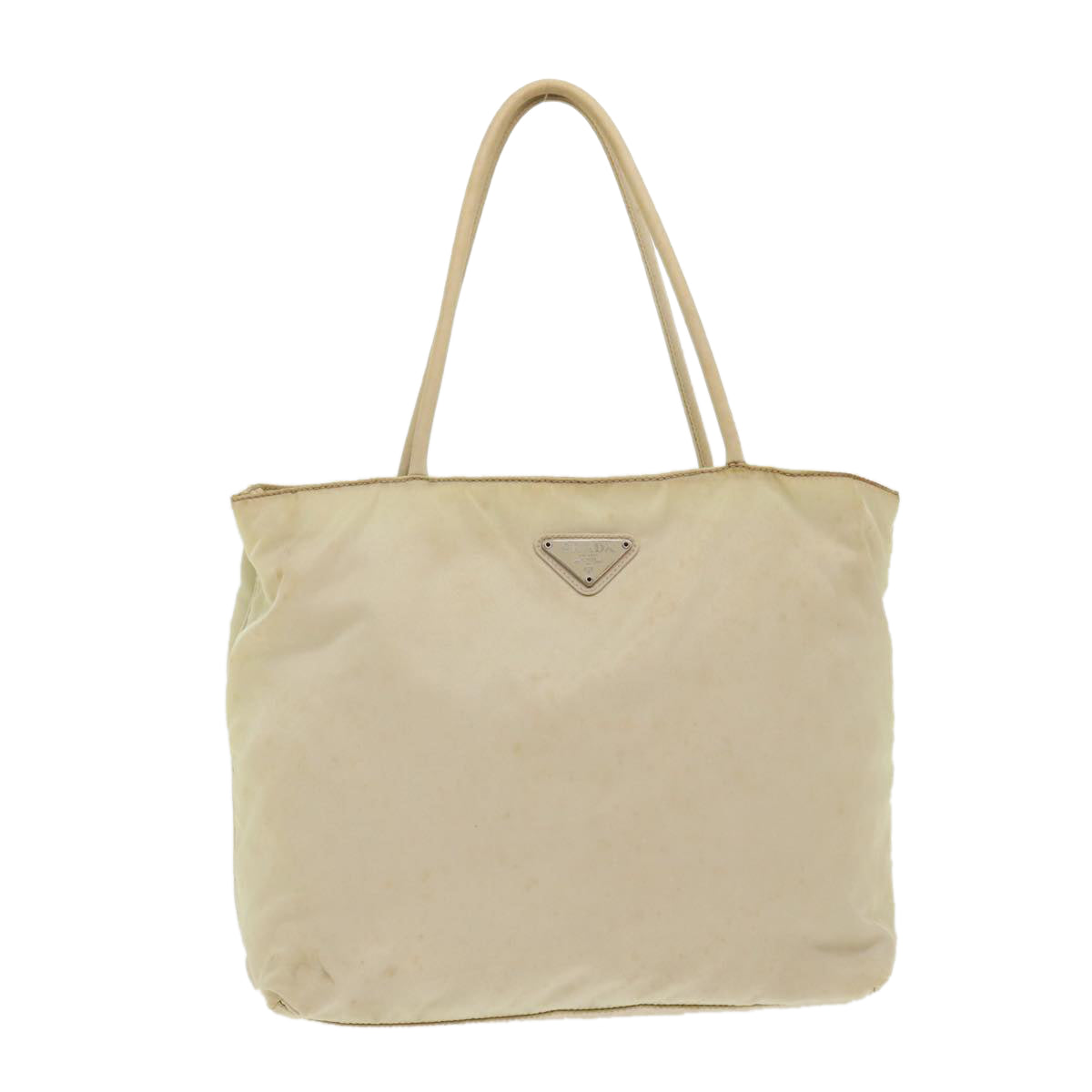Prada Hand Bag Nylon Beige