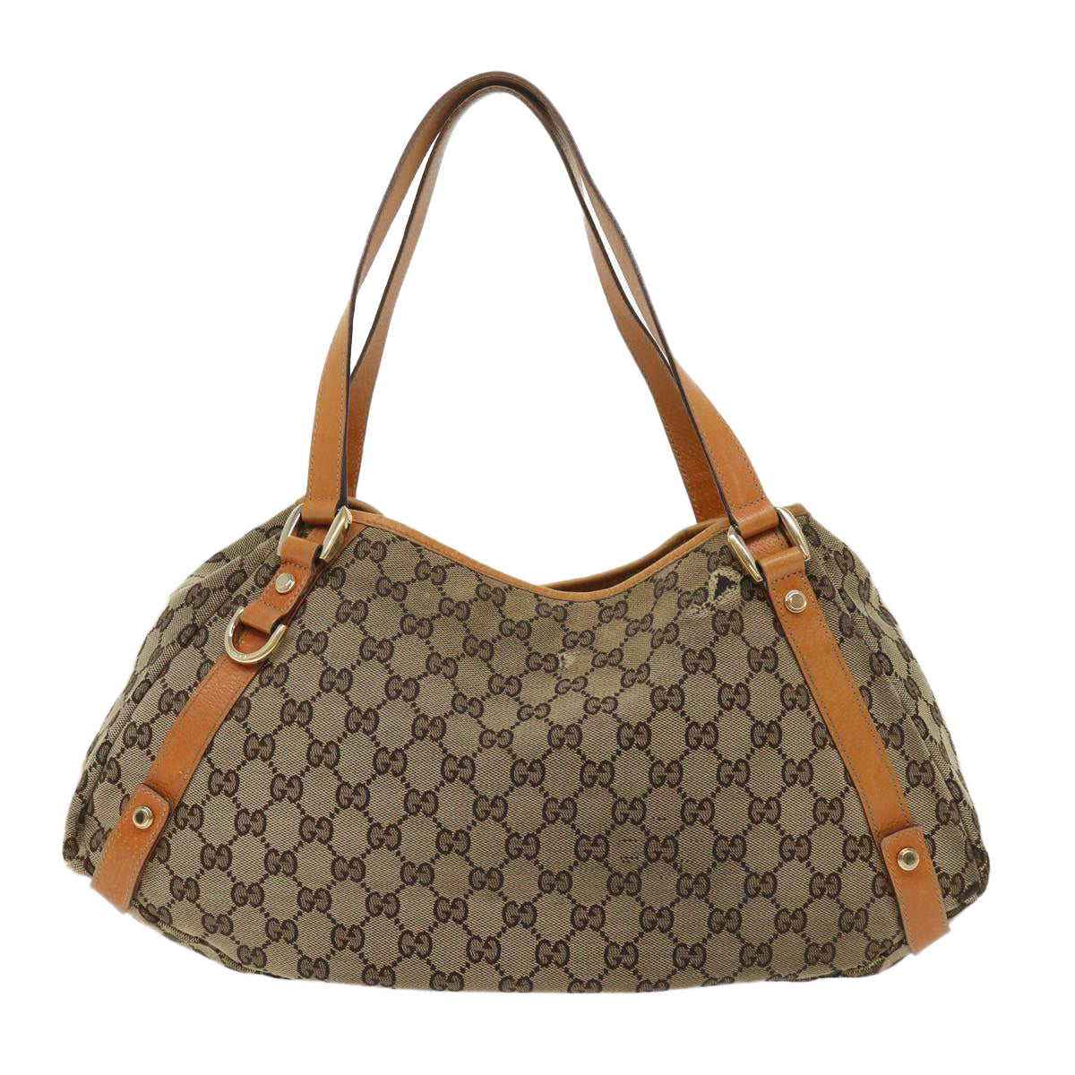 Gucci Leather Canvas Handbag