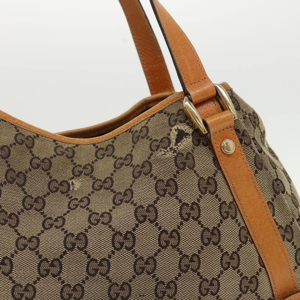 Gucci Leather Canvas Handbag