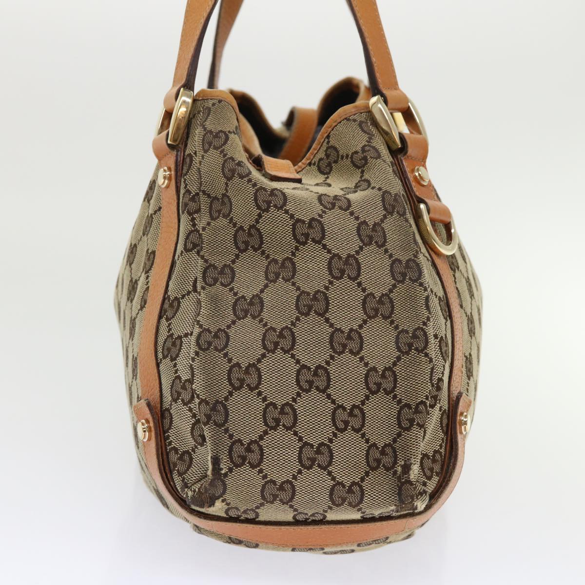 Gucci Leather Canvas Handbag