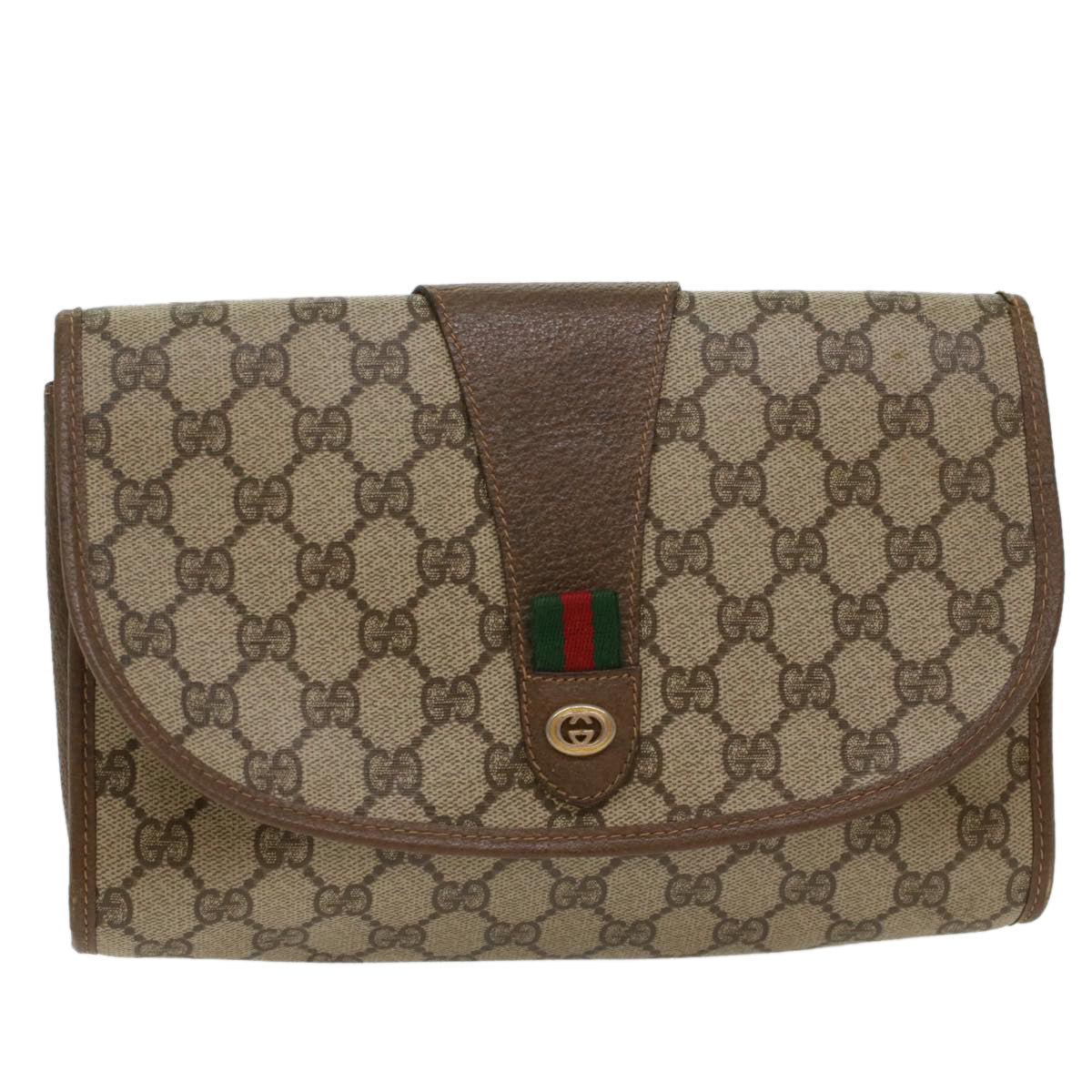 Gucci Leather Canvas Clutch