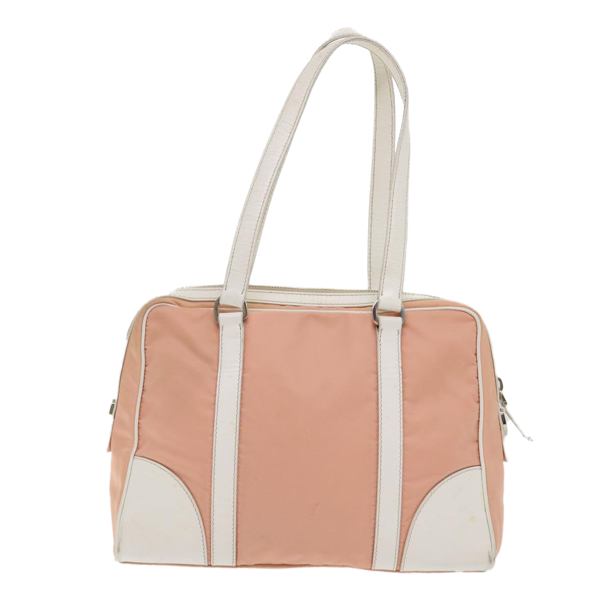 Prada Hand Bag Nylon Leather Pink