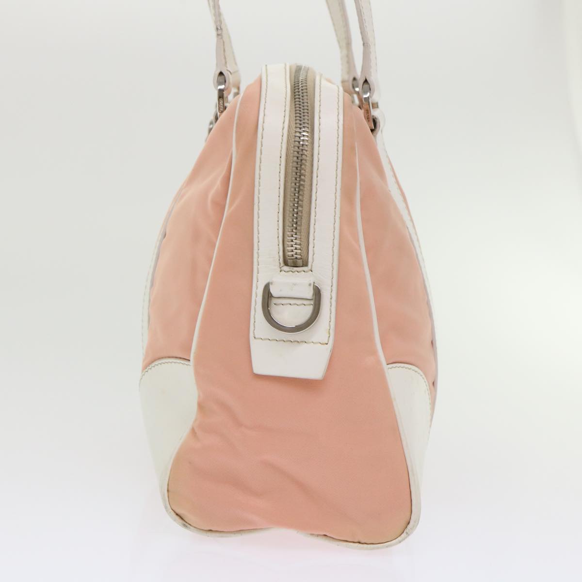 Prada Hand Bag Nylon Leather Pink