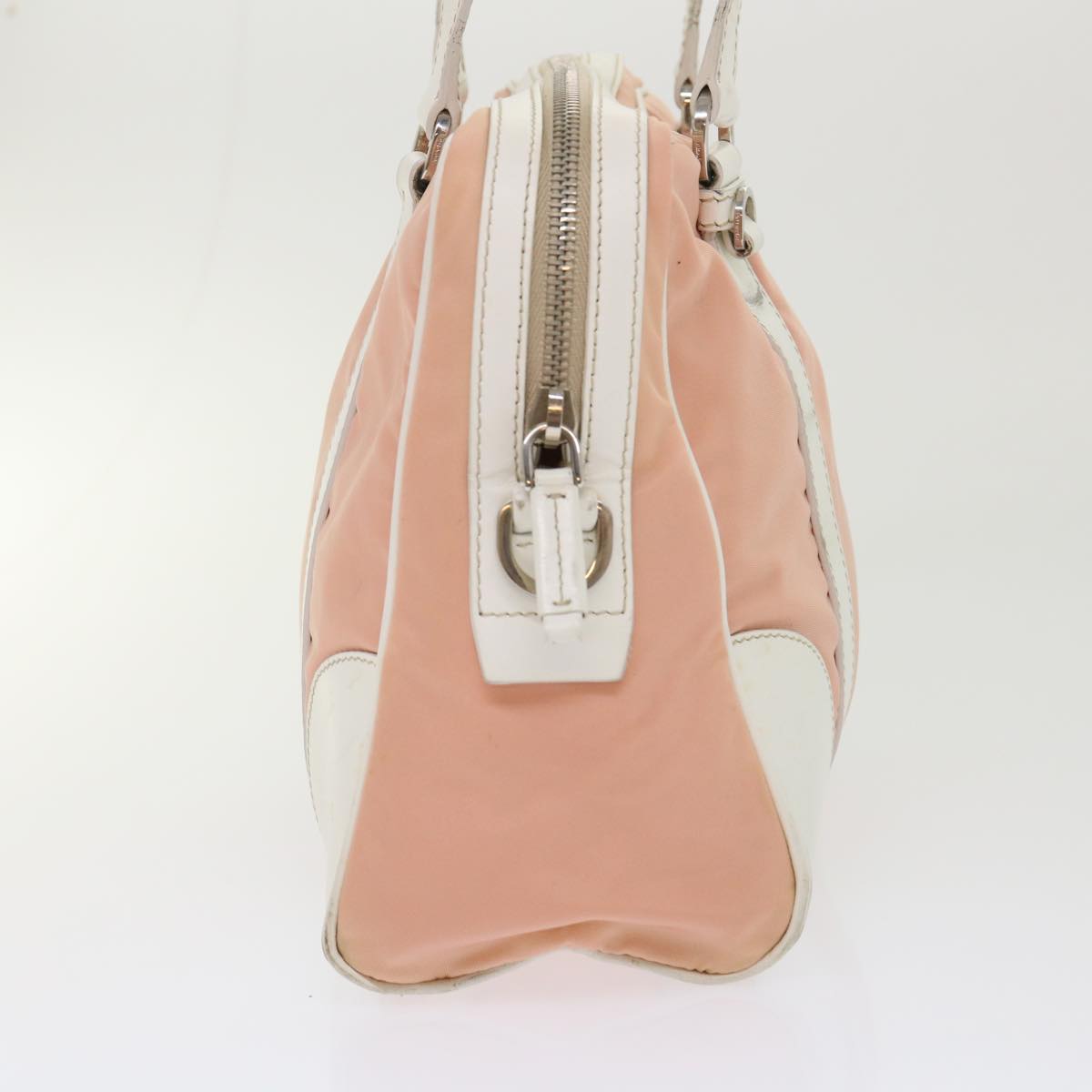 Prada Hand Bag Nylon Leather Pink