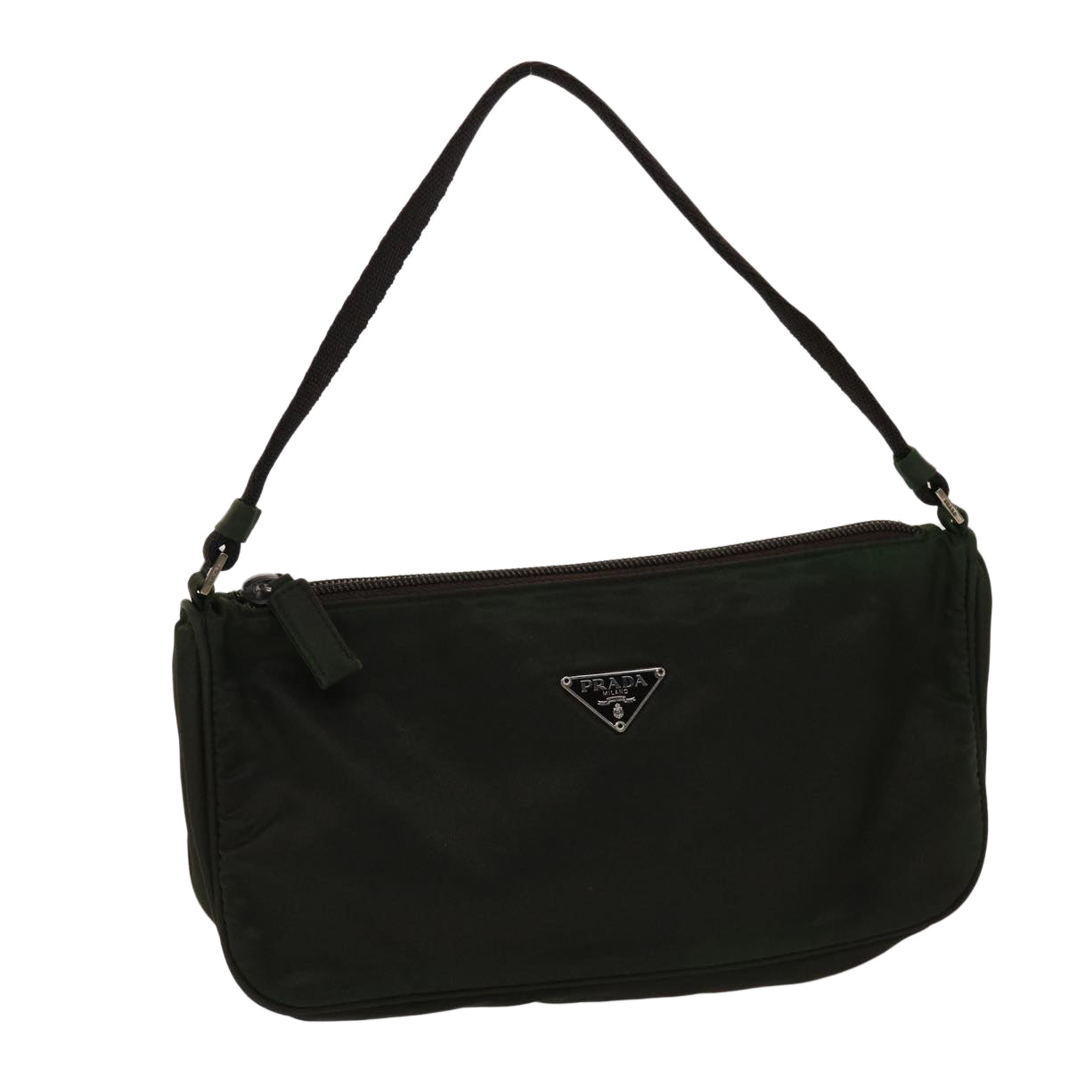 Prada Accessory Pouch Nylon Khaki Luxury Handbag