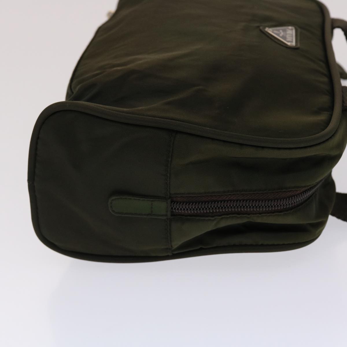 PRADA Hand Bag Nylon Khaki Auth