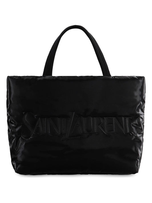 Luxury Saint Laurent Trending 2025 Men's Padded Nylon Tote in Black | Color 1000
