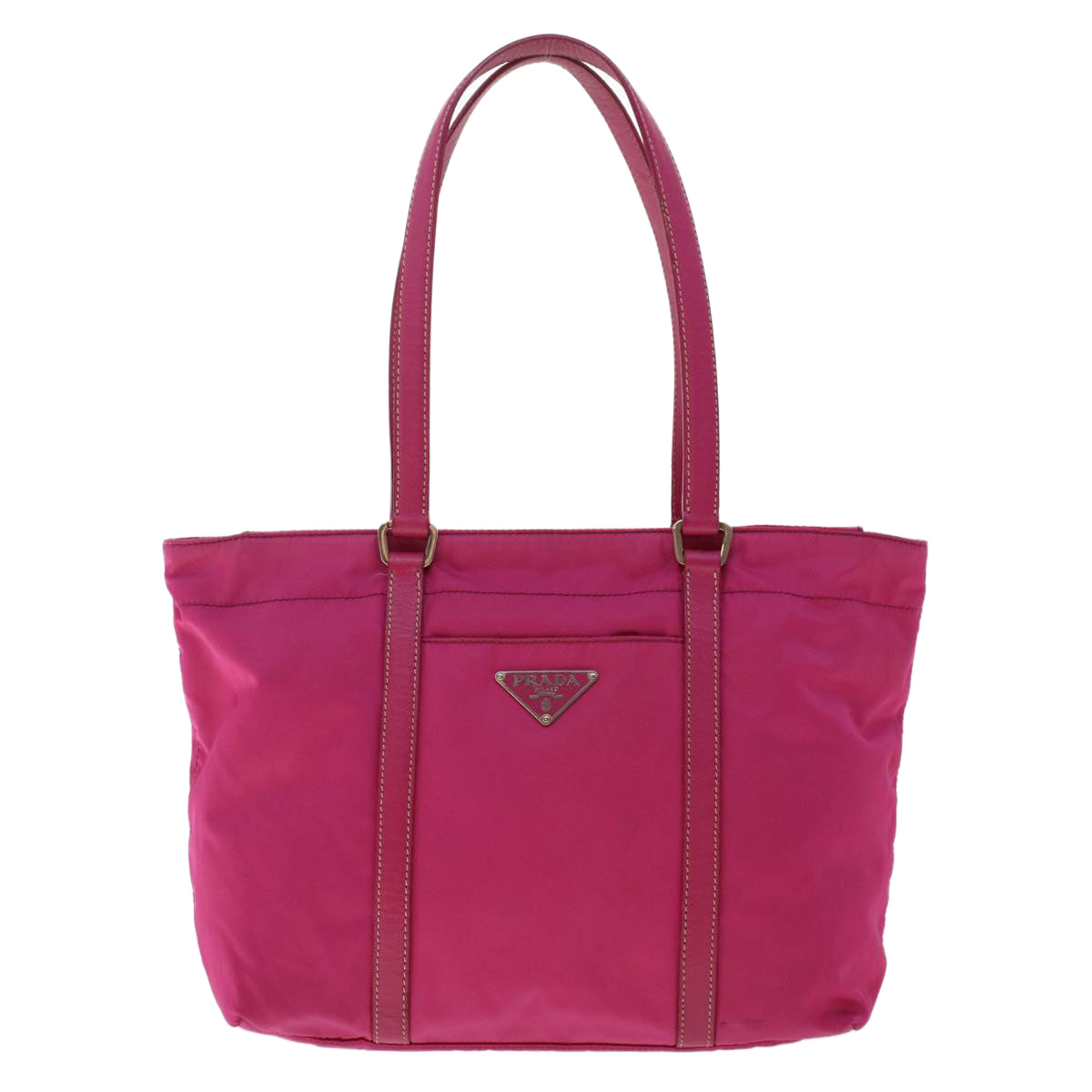 Prada Hand Bag Nylon Leather Pink