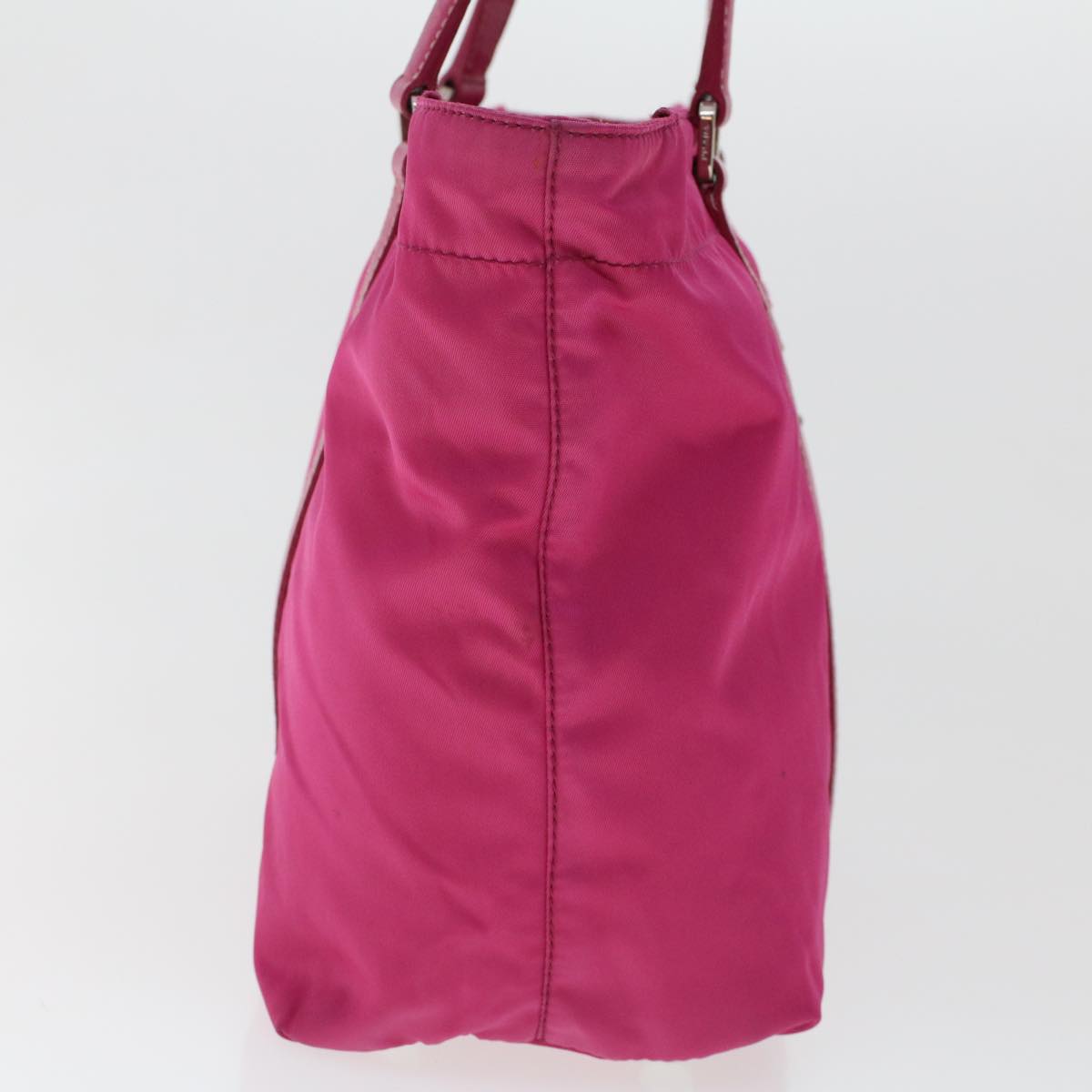 Prada Hand Bag Nylon Leather Pink
