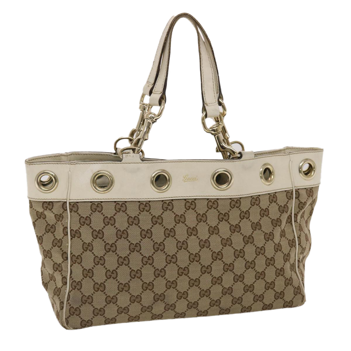 Gucci Leather Canvas Tote