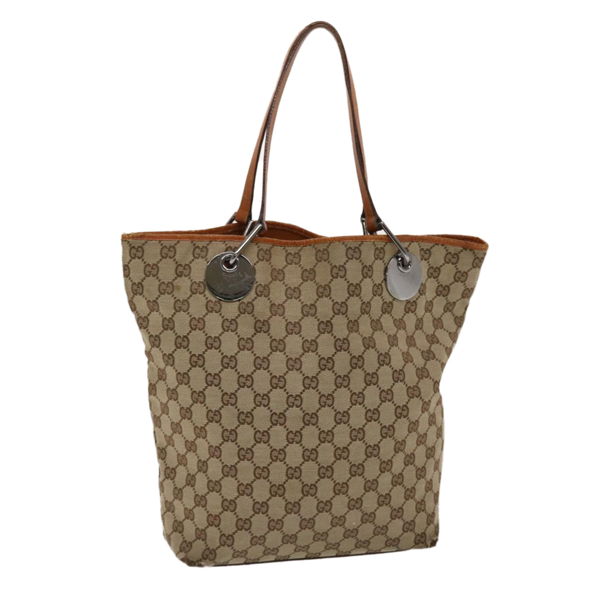Gucci Leather Canvas Tote