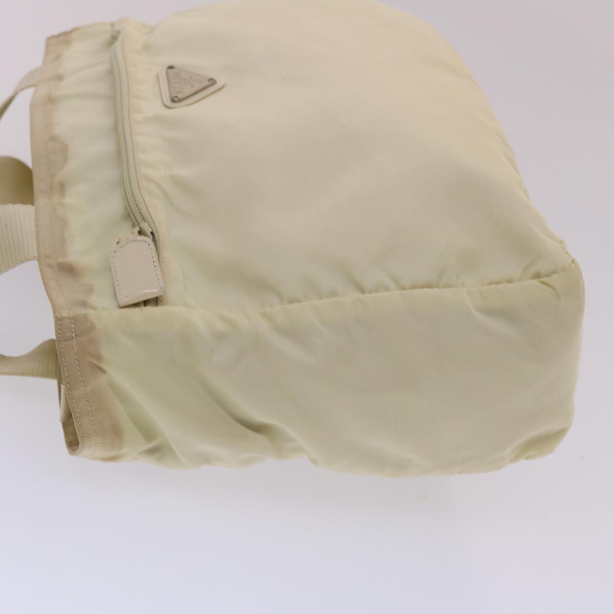 Prada Shoulder Bag Nylon Beige Cream