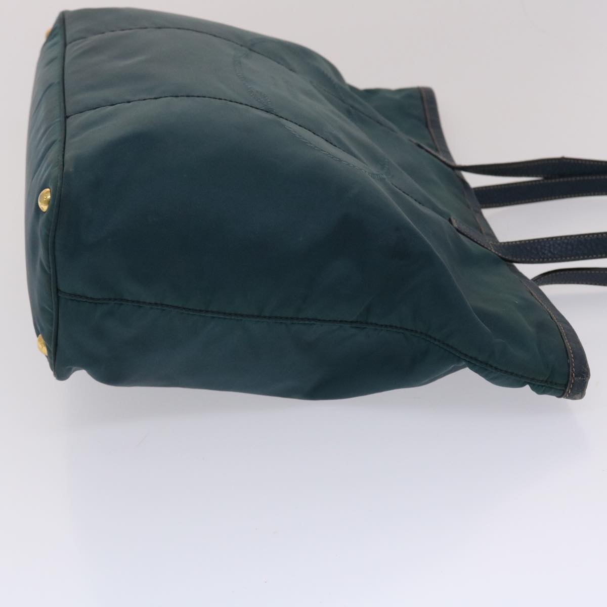 Prada Tote Bag Nylon Leather Green