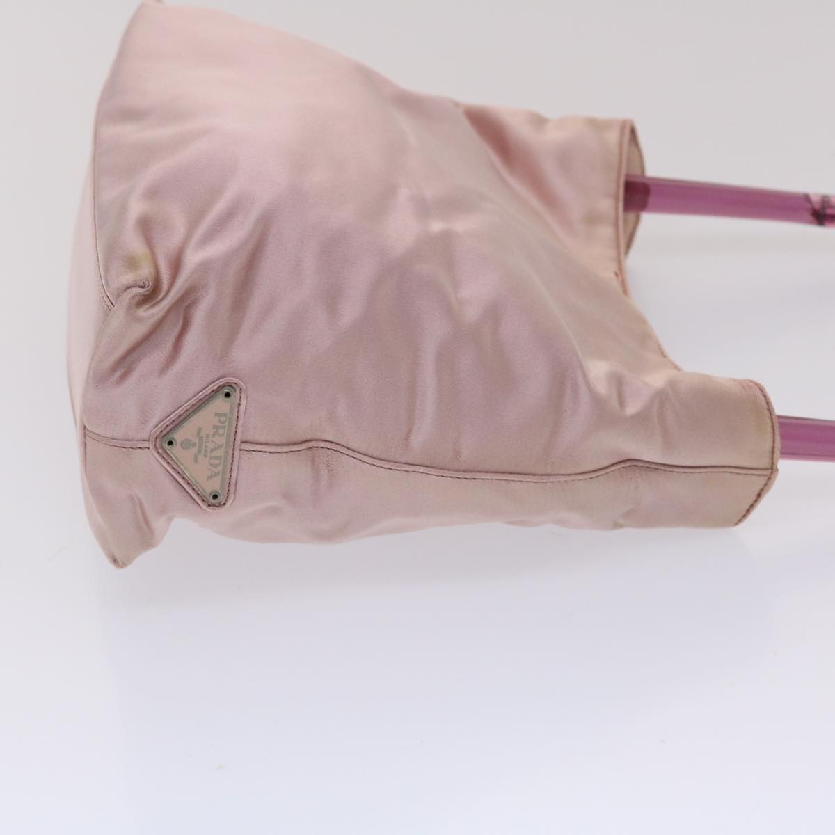Prada Hand Bag Satin Pink