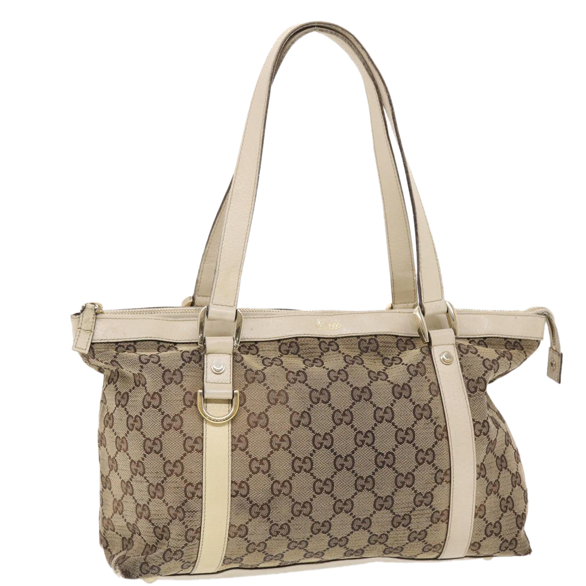 Gucci Leather Canvas Shoulder Bag