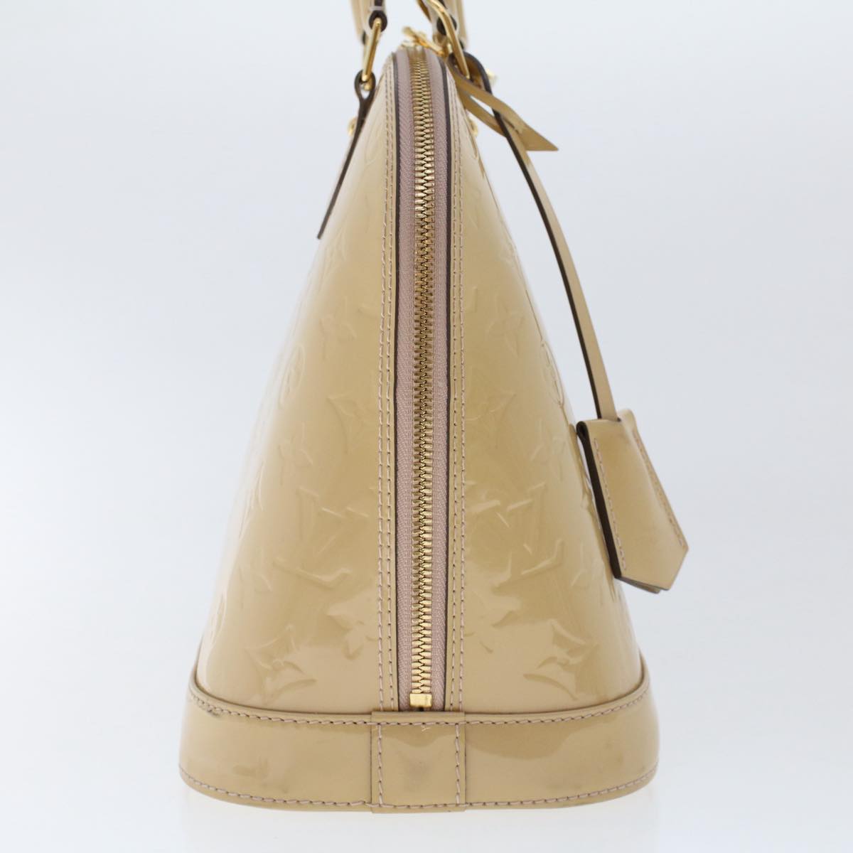 LOUIS VUITTON Monogram Vernis Alma PM Hand Bag 2way Beige LV Auth