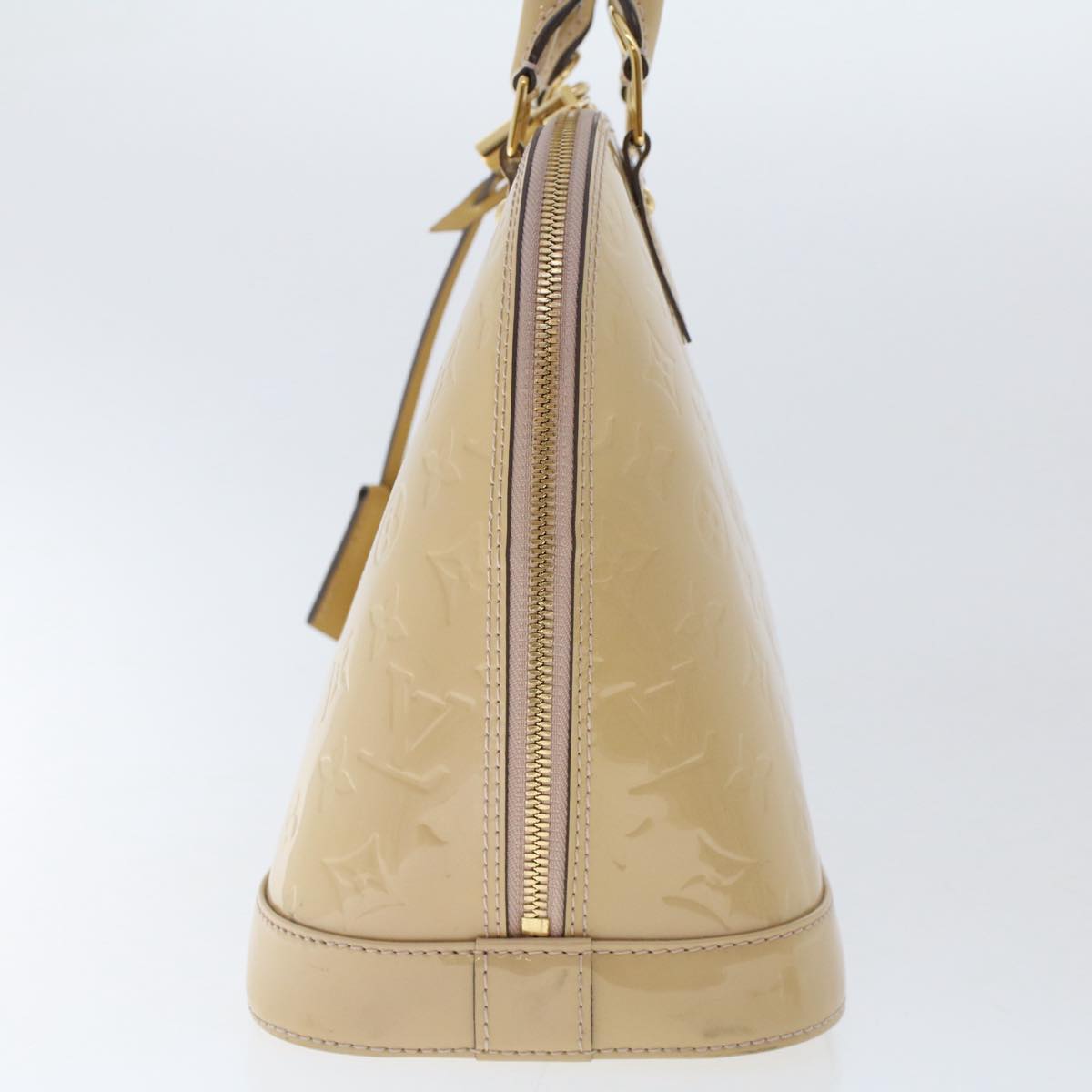 LOUIS VUITTON Monogram Vernis Alma PM Hand Bag 2way Beige LV Auth