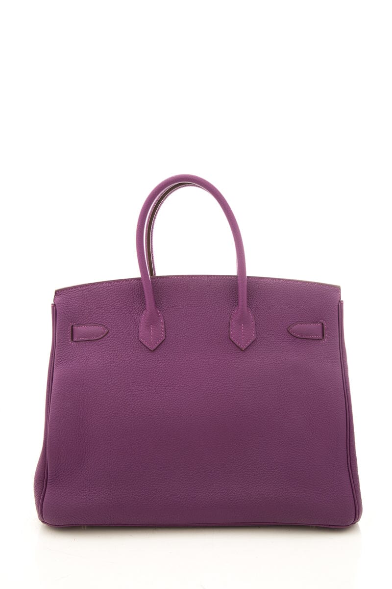 Hermes2012 Anemone 35cm Togo Birkin Handbag W/ Gold HW