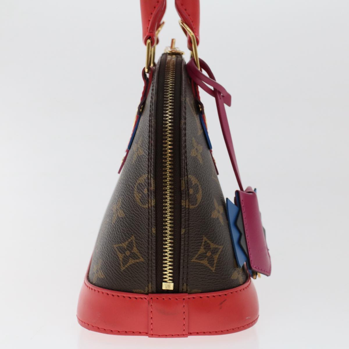 LOUIS VUITTON Monogram Totem Alma BB Hand Bag Red LV Auth 49551A