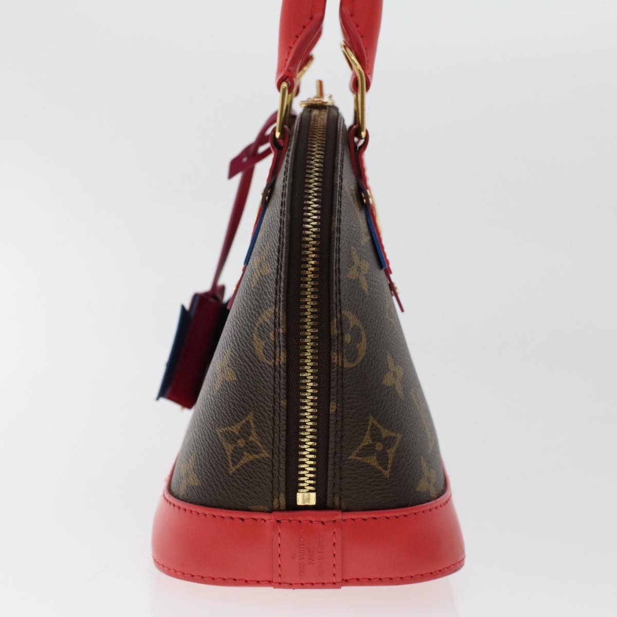 LOUIS VUITTON Monogram Totem Alma BB Hand Bag Red LV Auth 49551A