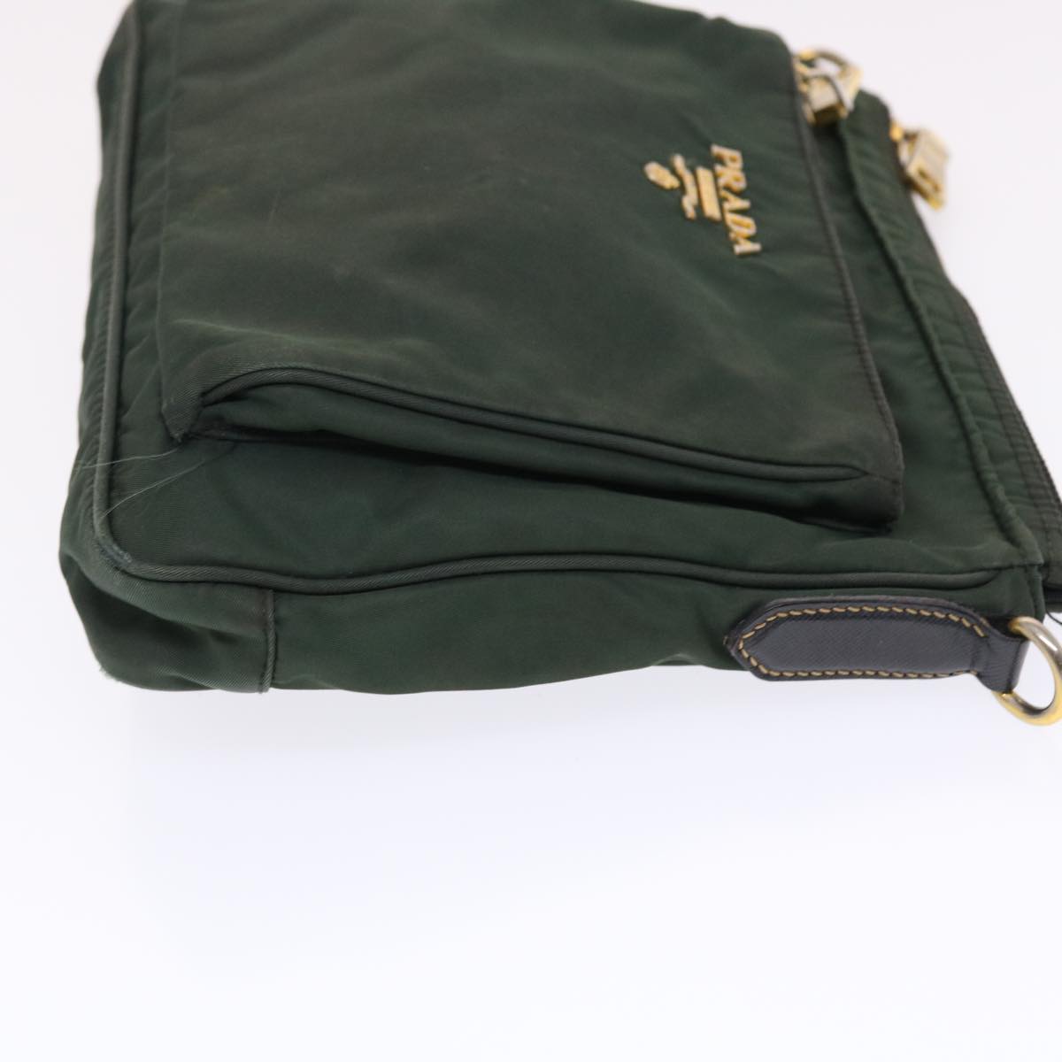PRADA Shoulder Bag Nylon Green Auth