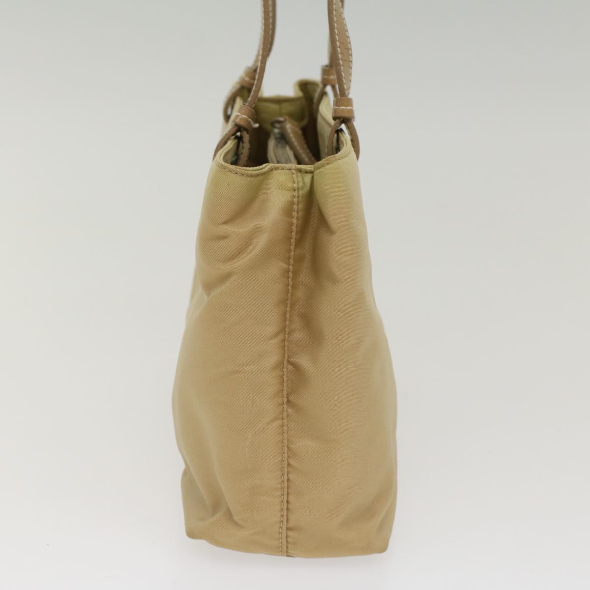 Prada Hand Bag Nylon Beige