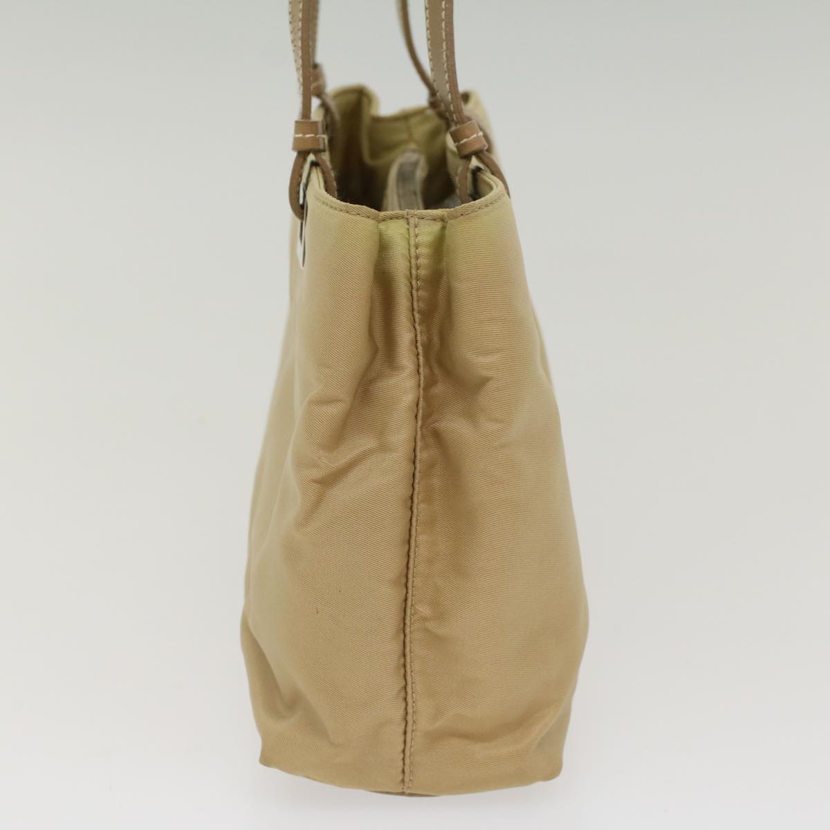 Prada Hand Bag Nylon Beige