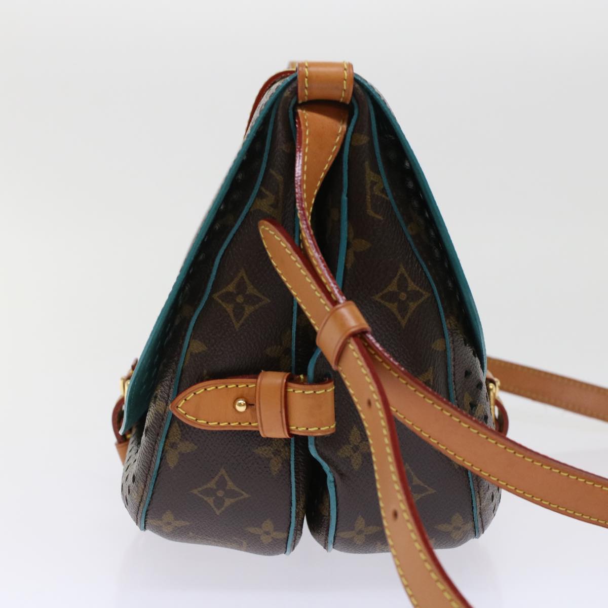LOUIS VUITTON Monogram Perfo Saumur 30 Shoulder Bag LV Auth 49620A