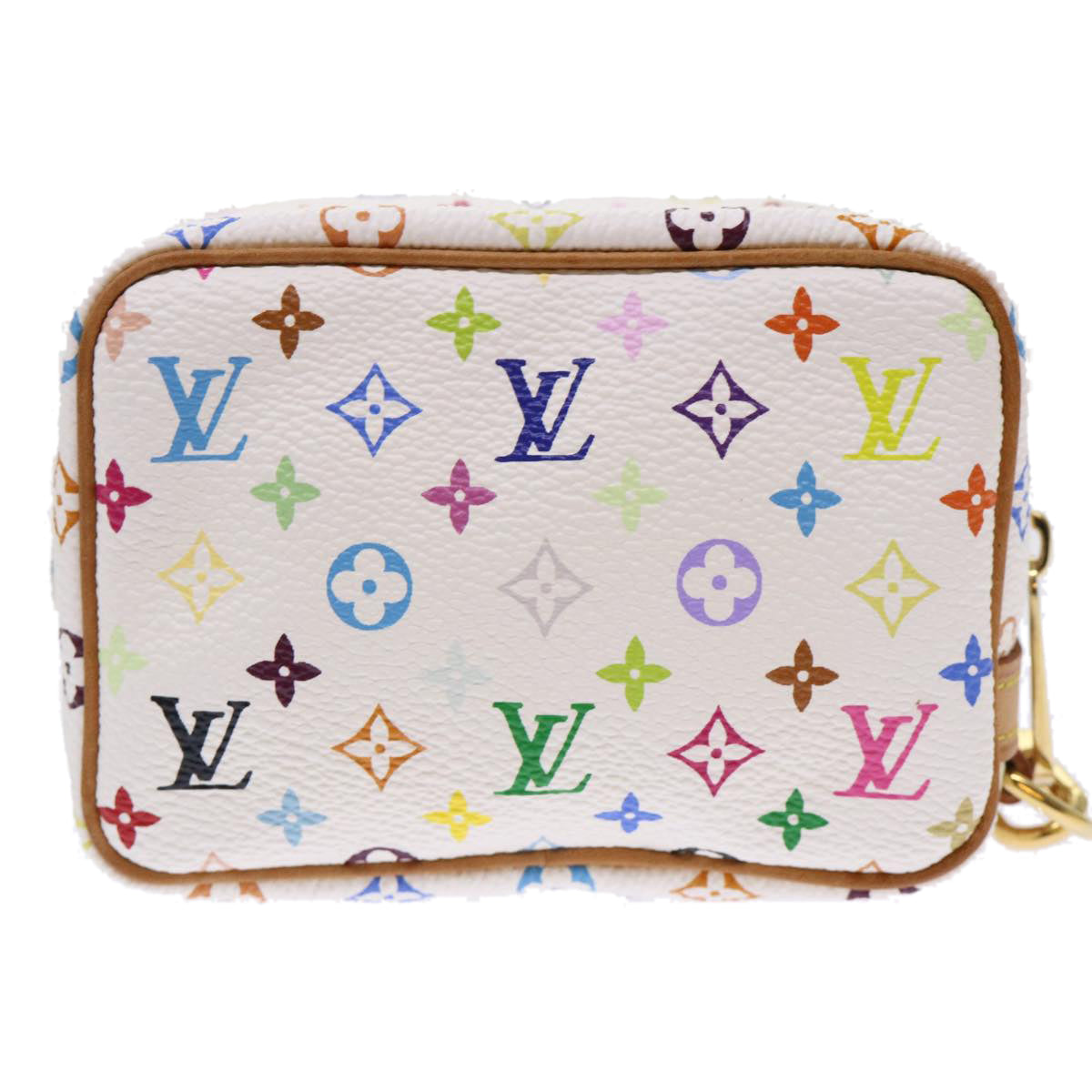 LOUIS VUITTON Monogram Multicolor Trousse Wapity Pouch White Auth 49632A Clutch