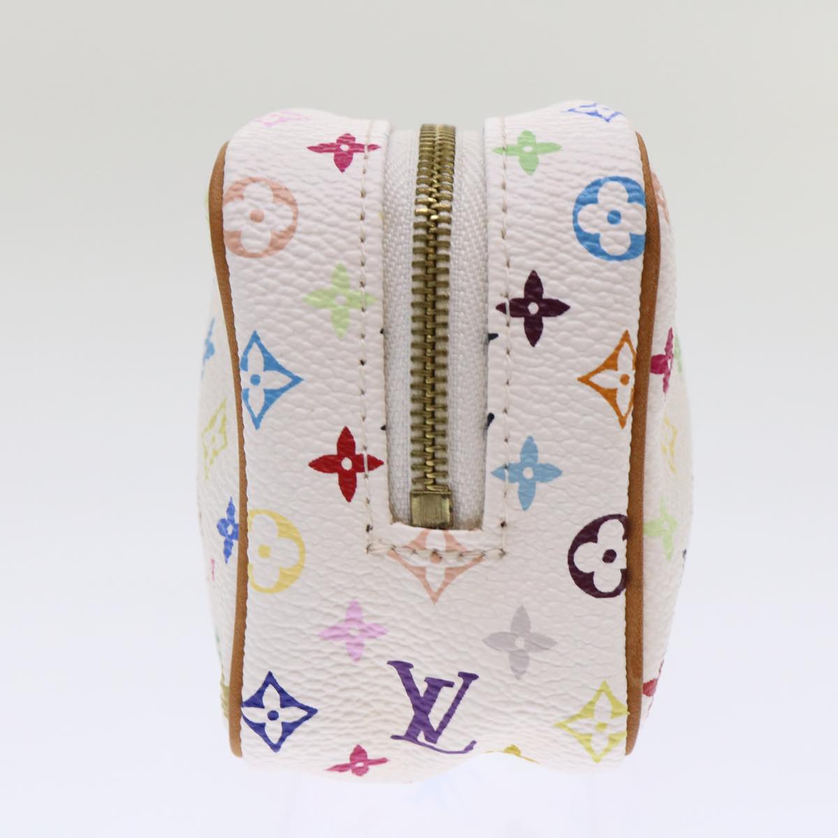 LOUIS VUITTON Monogram Multicolor Trousse Wapity Pouch White Auth 49632A Clutch