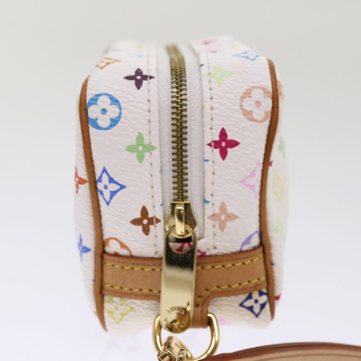 LOUIS VUITTON Monogram Multicolor Trousse Wapity Pouch White Auth 49632A Clutch