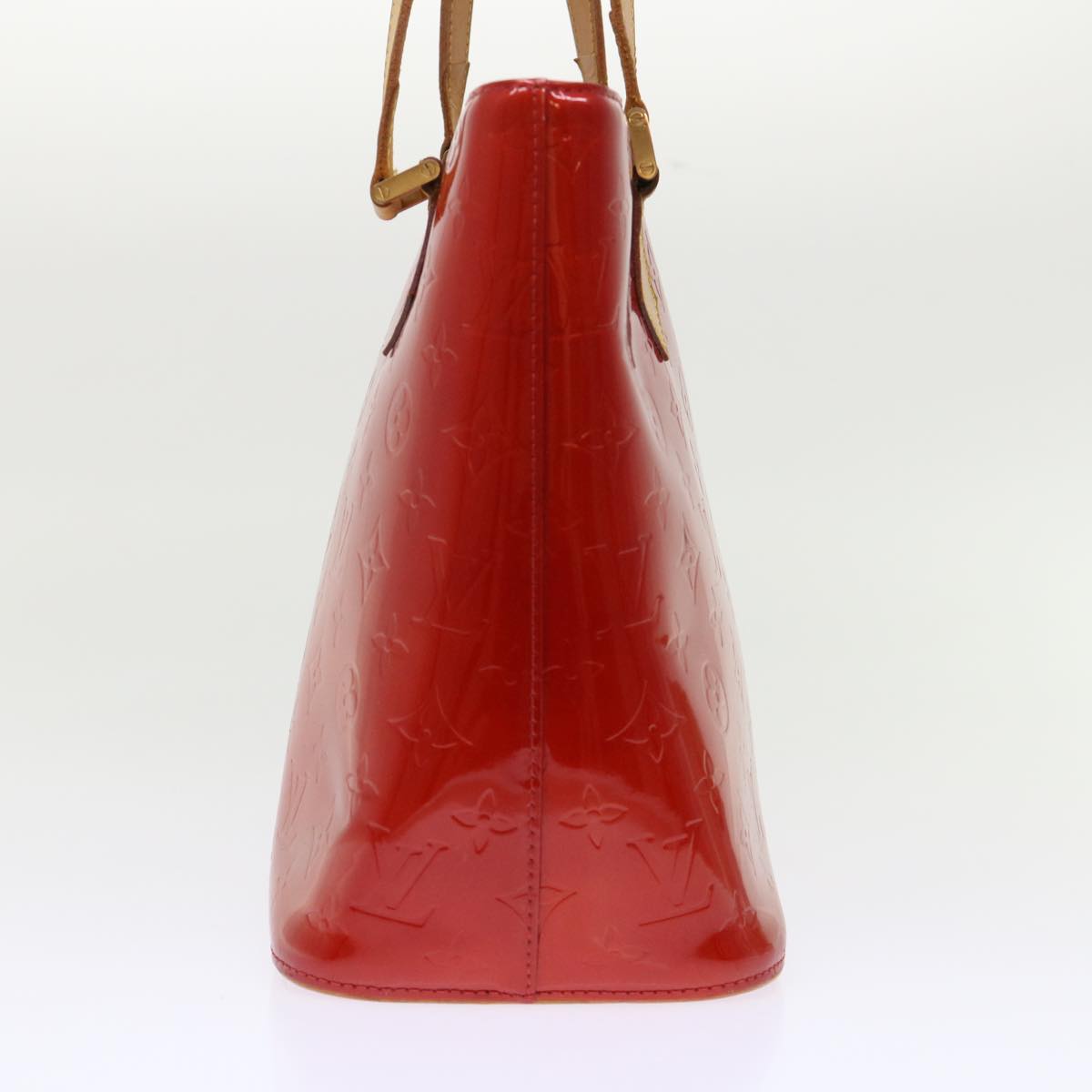 LOUIS VUITTON Monogram Vernis Houston Hand Bag Red LV Auth