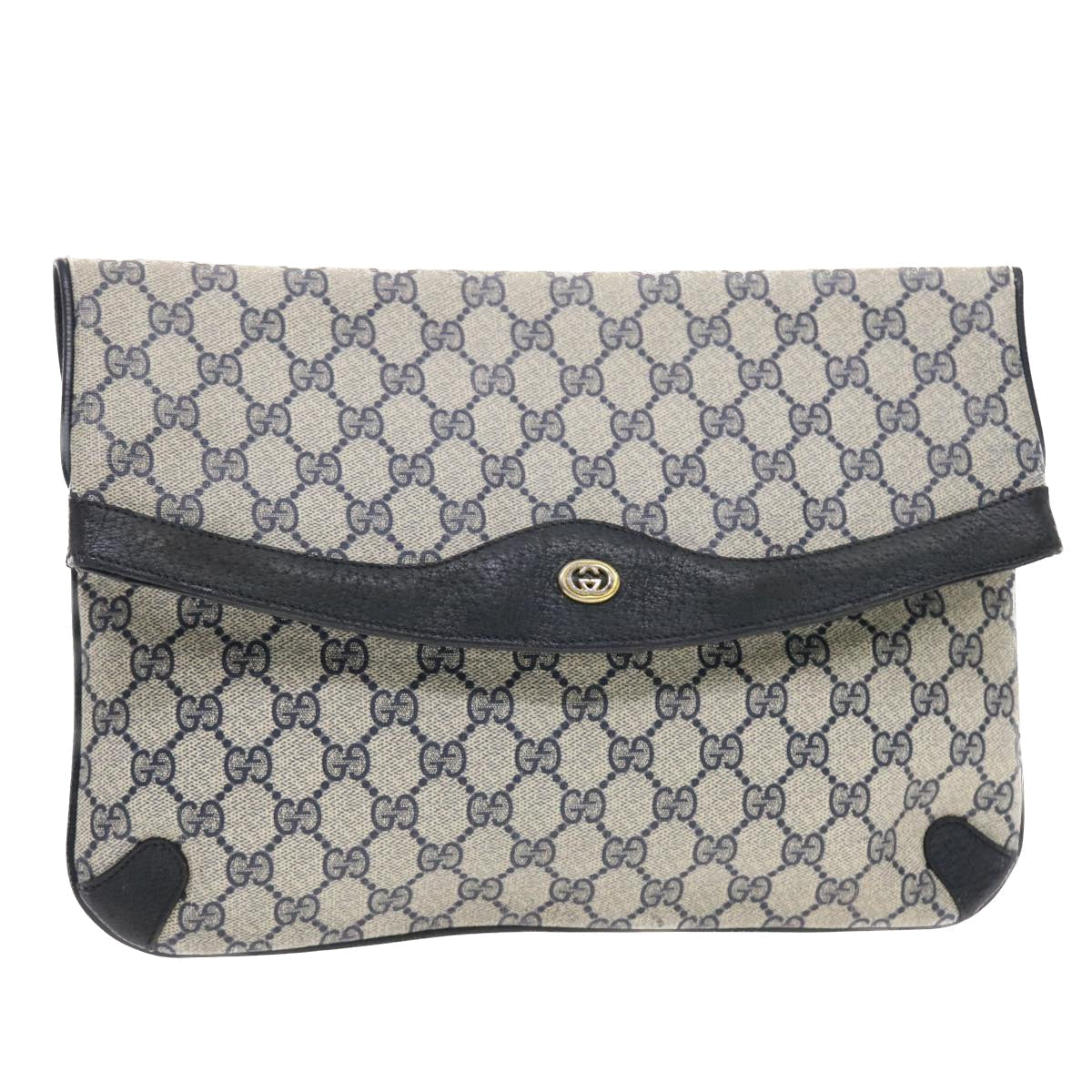 Gucci Leather Canvas Clutch