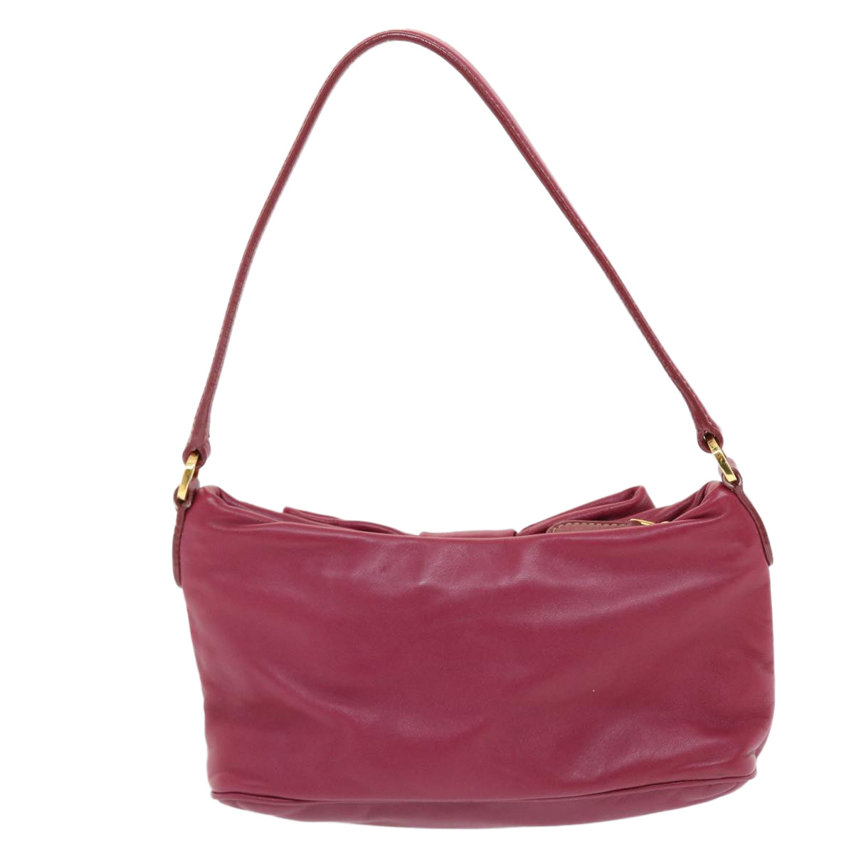 Prada Ribbon Accessory Pouch Leather Pink Luxury Handbag