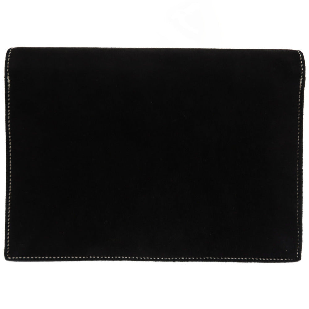 HERMES Clutch bag Doblis black Silverstitch Navet Women