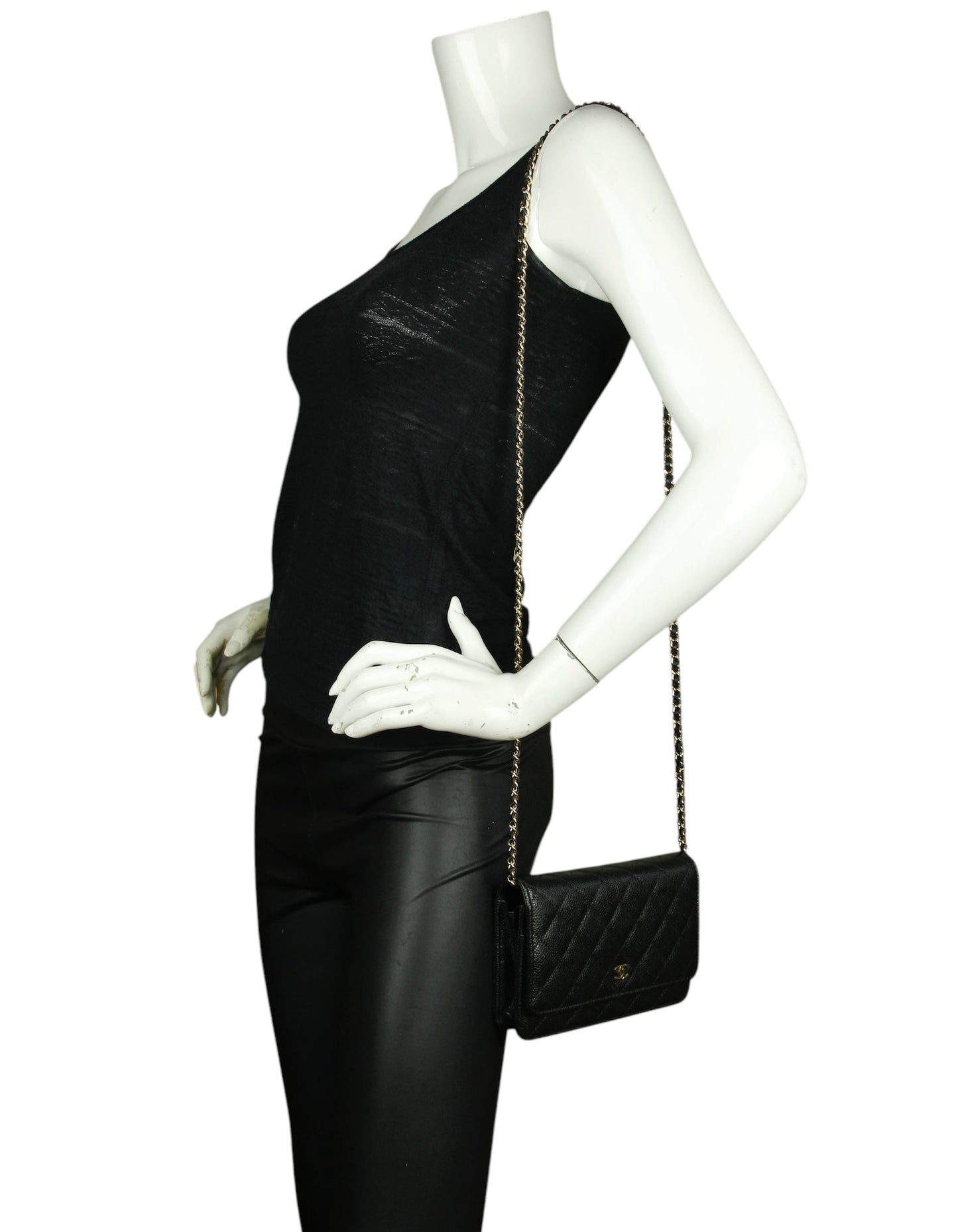Chanel Black Caviar Leather WOC Bag