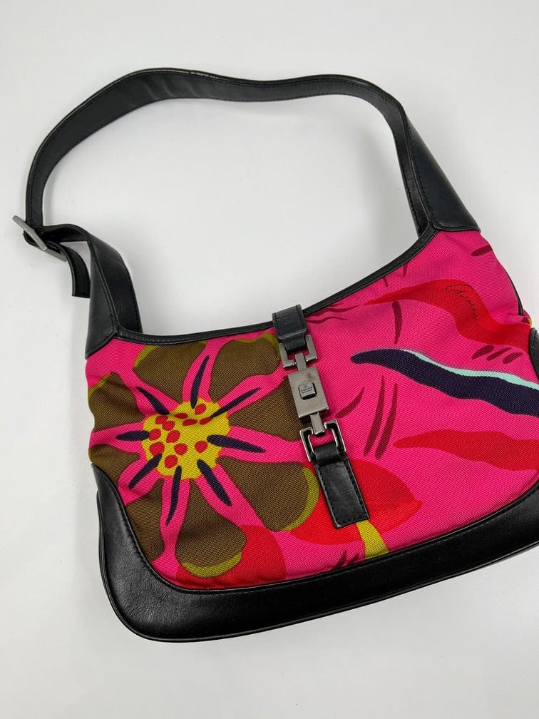 Gucci Lou Nylon Leather Mini Shoulder Bag