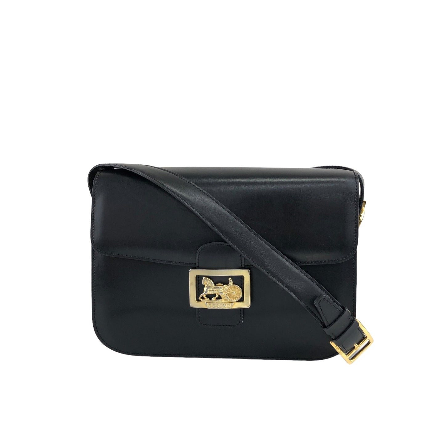 CELINE Horse Carriage Shoulder bag Black