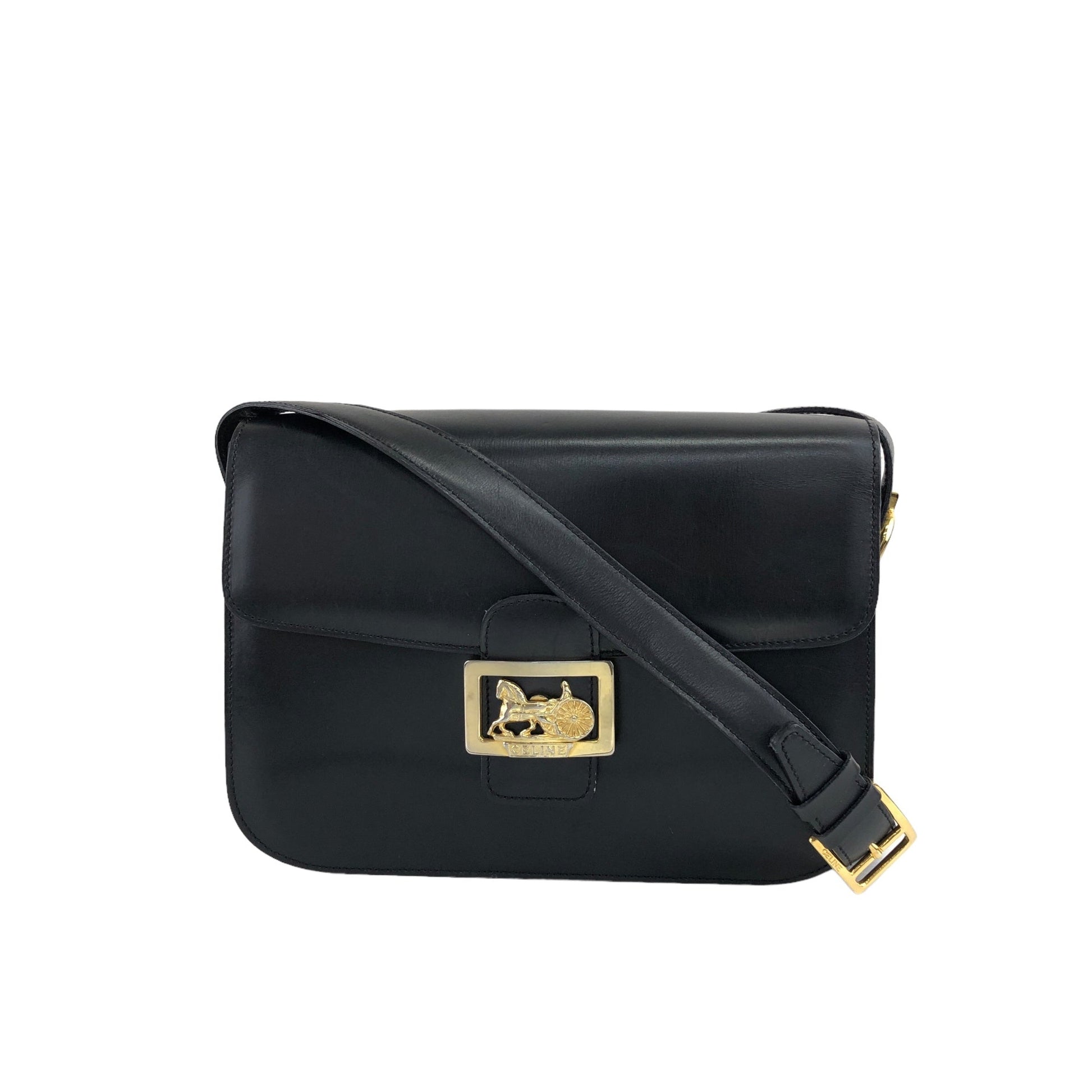 CELINE Horse Carriage Shoulder bag Black