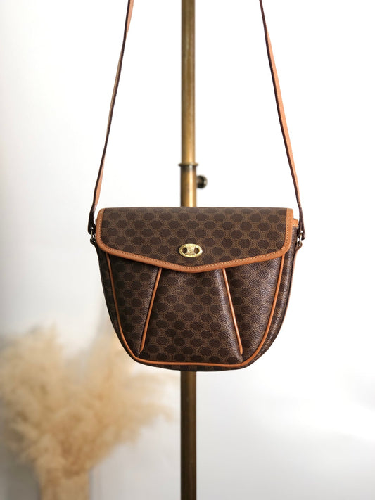 CELINE Macadam Triomphe Shoulder bag Brown