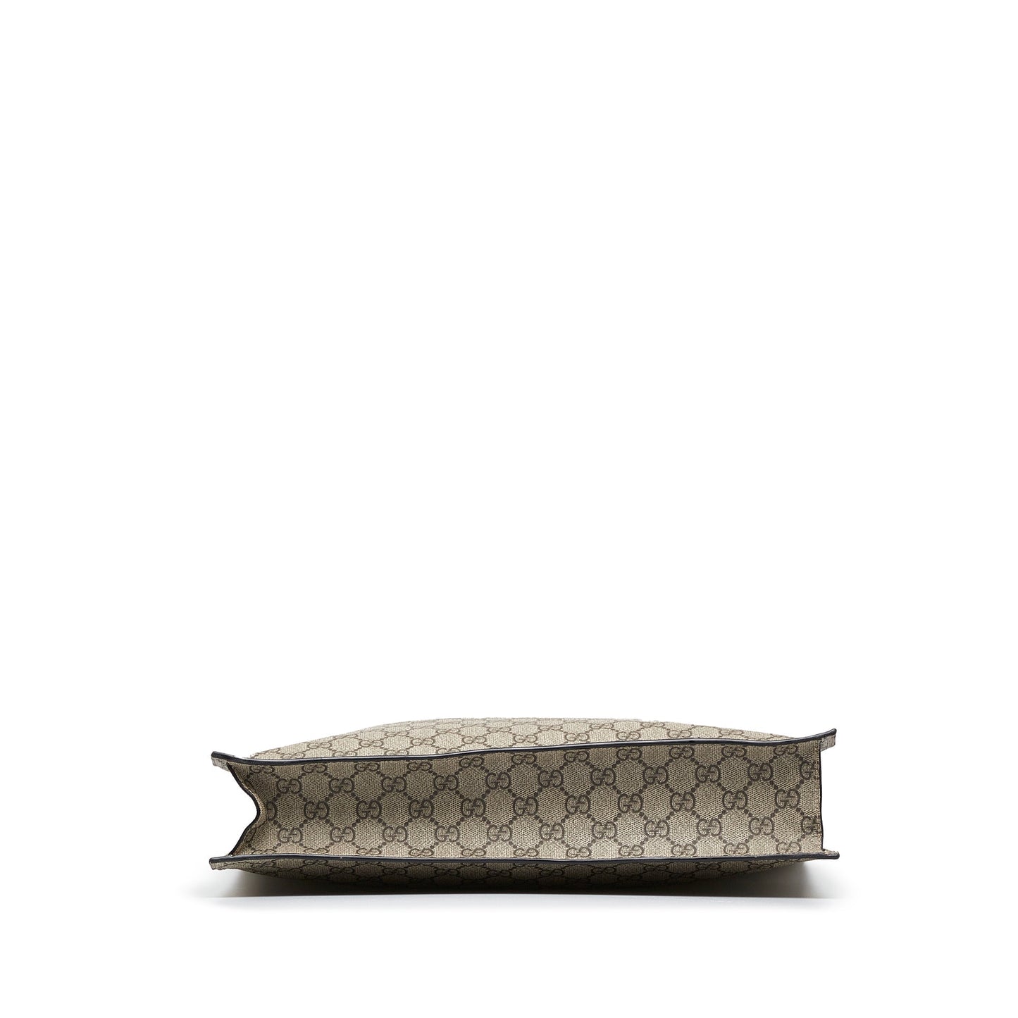 Gucci GG Supreme Brown Leather Canvas Tote Style 2