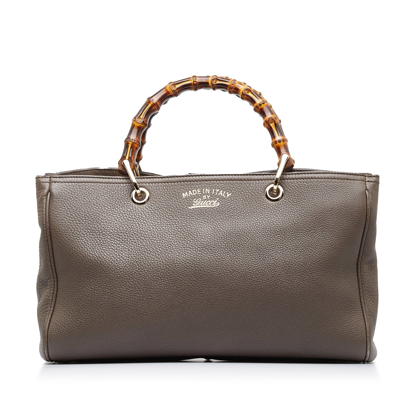 Gucci Bamboo Brown Leather Tote Style 5
